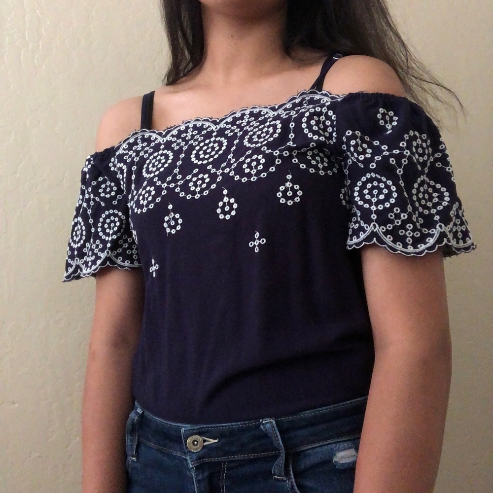 Navy blue blouse